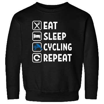 Discover Eat Sleep Cycling Repeat Sweatshirts