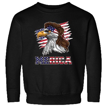 Discover American Bald Eagle Mullet Merica Bird Of Prey Sweatshirts