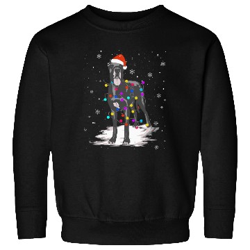 Discover Great Dane With Christmas Lights Santa Sweatshirts