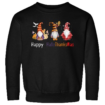 Discover happy hallo thanksmas Thanksgiving gnome Funny Sweatshirts