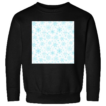 Discover Modern Snowflakes Pattern White Teal Sweatshirts