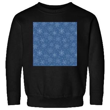 Discover Elegant Blue Snowflakes Pattern Sweatshirts