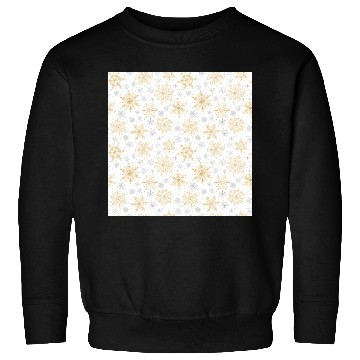 Discover Modern Snowflakes Pattern White Gold Sweatshirts