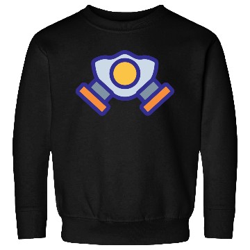 Discover Blue Orange Comic Face Protection Nuclear Gas Mask Sweatshirts