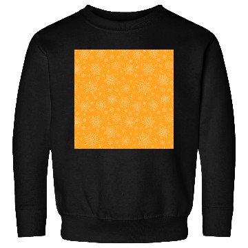 Discover Orange Snowflakes Pattern Sweatshirts