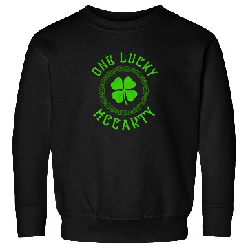 Discover One Lucky McCarty Irish Family Four Leaf Clover Sweatshirts
