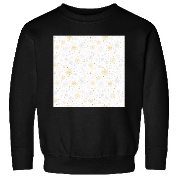 Discover Modern Snowflakes Pattern White Gold Sweatshirts