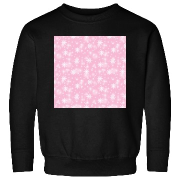 Discover Pink Snowflakes Pattern Sweatshirts
