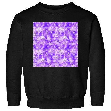 Discover Purple White Snowflakes Pattern Sweatshirts
