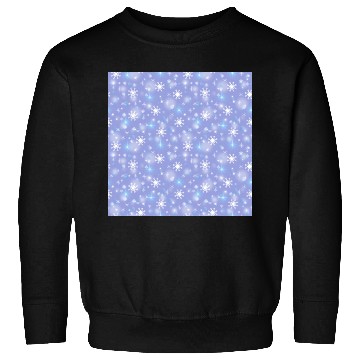 Discover Blue White Snowflakes Pattern Sweatshirts