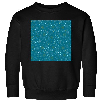 Discover Snowflakes Pattern Blue Gold Sweatshirts