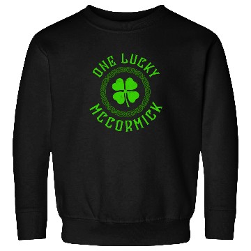 Discover One Lucky McCormick Irish Family Four Leaf Clover Sweatshirts