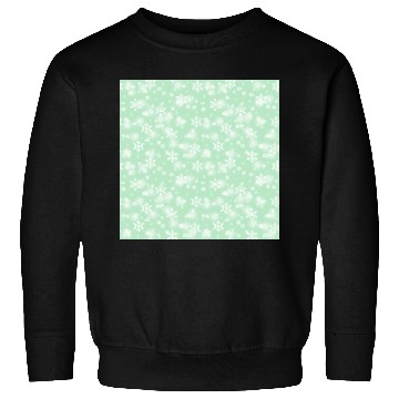 Discover Green Snowflakes Pattern Sweatshirts