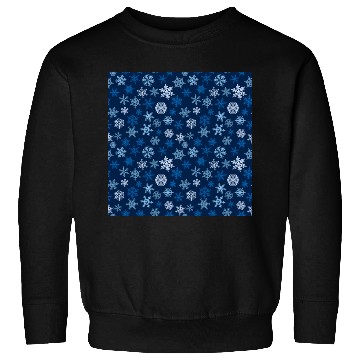 Discover Blue Snowflakes Pattern Sweatshirts