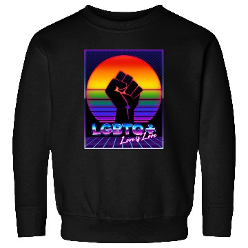 Discover LGBT Pride 80s Retro Vaporwave Sunset Sweatshirts