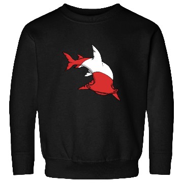Discover Scuba Diver Red White Flag Hammerhead Scuba Diving Sweatshirts