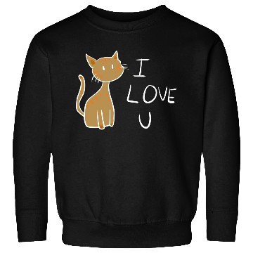Discover brown cat i love you Sweatshirts
