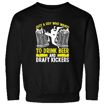 Discover Fantasy Football Player Drinking Draft Kickers Sweatshirts