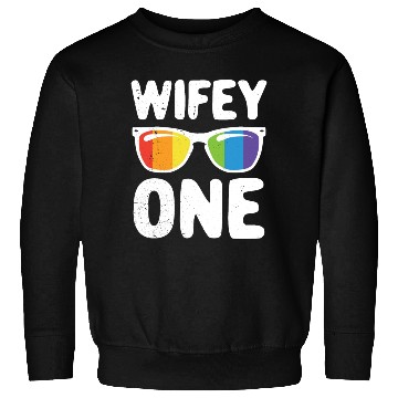 Discover Wife One Funny Lgbt Lesbian Couple LGBT Pride Gay Sweatshirts