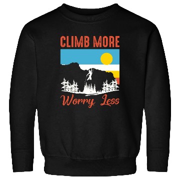 Discover Climbing Mountaineering Climber Mountains Hiking Sweatshirts