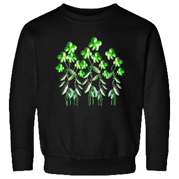 Discover green flowers icon glitter plants Sweatshirts