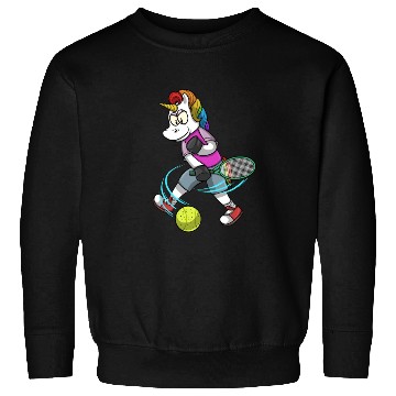 Discover Tennis PLayer Unicorn Tennis Sweatshirts