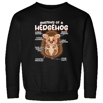 Discover Anatomy Of A Funny Hedgehog Sweatshirts