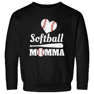 Discover Softball Momma Mother's Day Ball Sports Mom Mommy Sweatshirts