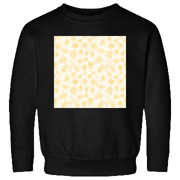 Discover Elegant Snowflakes Pattern White Yellow Sweatshirts