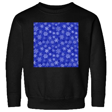 Discover Pretty Navy Blue Snowflakes Pattern Sweatshirts