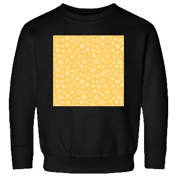 Discover Modern Yellow Snowflakes Pattern Sweatshirts
