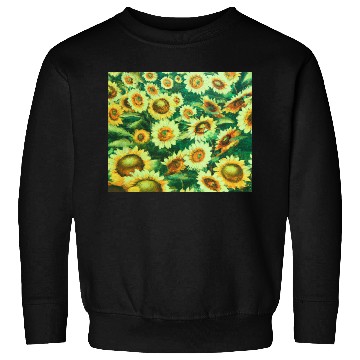 Discover Bright Sun Flower Field Sweatshirts