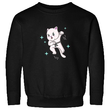 Discover Kawaii Cat Ninja Kitten Fighter Karate Sweatshirts