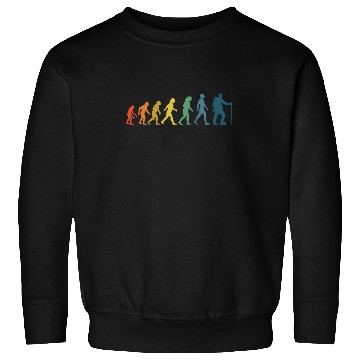 Discover Hiking Evolution Mountains Mountaineering Climbing Sweatshirts