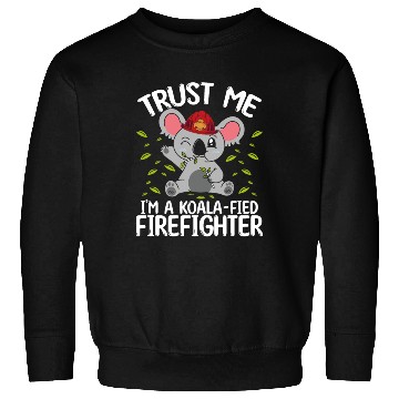 Discover Koala Firefighter Rescue Team Night Shift Fire Sweatshirts