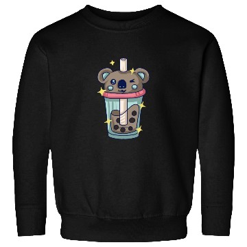 Discover KPOP Koala Korean Pop Bubble Tea Gift Children Sweatshirts