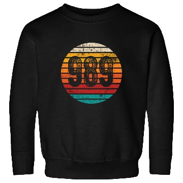 Discover Distressed Vintage Sunset 989 Area Code Sweatshirts