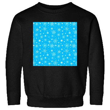 Discover Snowflakes Pattern Blue White Sweatshirts