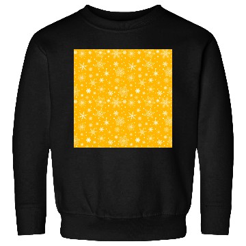 Discover Snowflakes Pattern Yellow White Sweatshirts