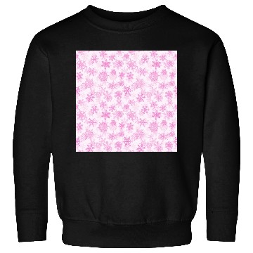 Discover Elegant Snowflakes Pattern White Pink Sweatshirts