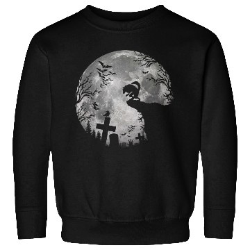 Discover Halloween Werewolf Full Moon Bats and Black trick Sweatshirts