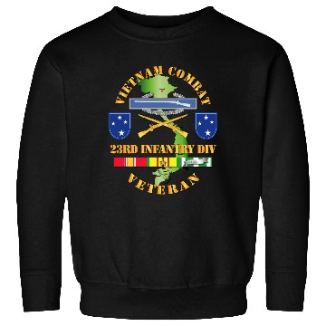 Discover Vietnam Combat Infantry Veteran w 23rd Inf Div SSI Sweatshirts