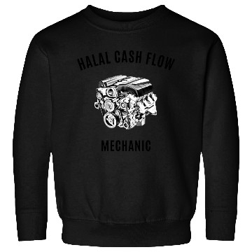 Discover Halal Cash Flow - Mechanic Black Sweatshirts