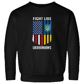 Discover Fight Like Ukrainians Ukraine US Flag Sweatshirts