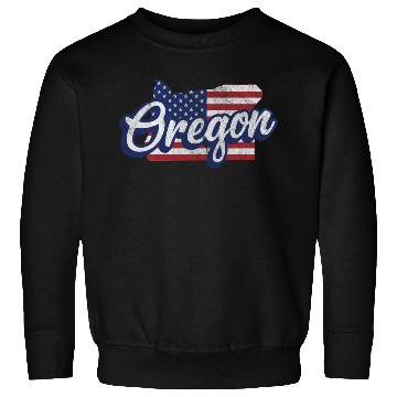 Discover US Flag Oregon Map Design for proud Oregonians Sweatshirts