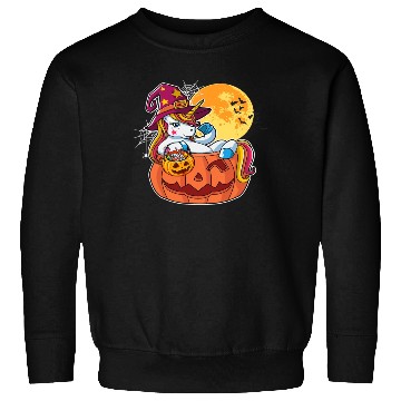 Discover Halloween Unicorn Pony Trick Or Treat Halloween Sweatshirts