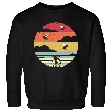 Discover Save The Bees Retro Climate Change Pullover Sweatshirts