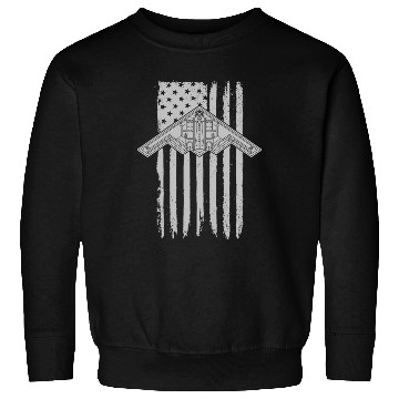 Discover B-2 Stealth Bomber Military Airplane American Flag Sweatshirts