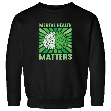 Discover Mental Health Matters Brain Awareness Vintage Sweatshirts