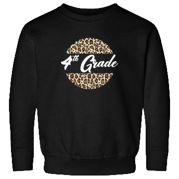 Discover 4th Grade Cheetah Print School Teacher Student Sweatshirts